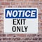 Signmission Exit Sign, Plastic, 10 in W, 7 in H, Exit Only OS-2PACK-NS-P-710-L-12232 - alternate 2